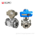 Electric Solenoid Valve 12V Electric Three Way Ball Valve Stainless Steel WCB Manufactory